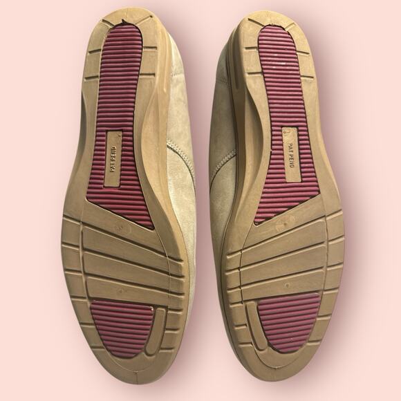 Vtg EASY SPIRIT Relay Tan LEATHER Women’s 8 Lace Up Shoes Sneakers Sand Dune - Picture 3 of 4